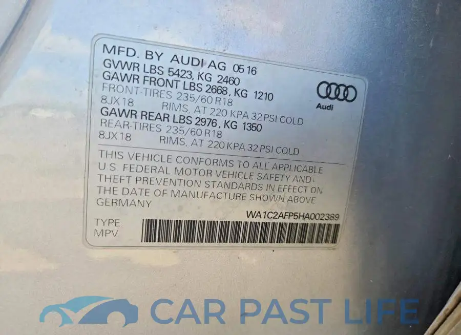 WA1C2AFP5HA002389# 13