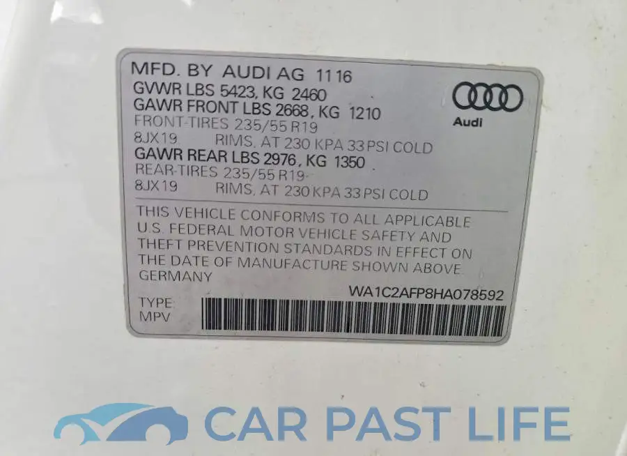 WA1C2AFP8HA078592# 13