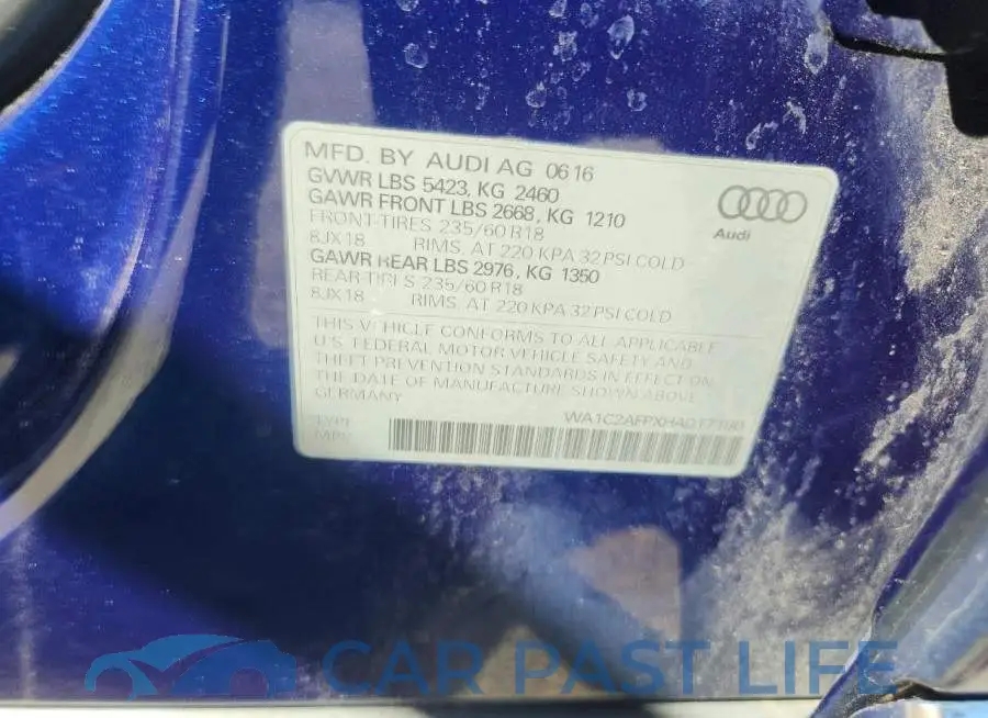 WA1C2AFPXHA017180# 13