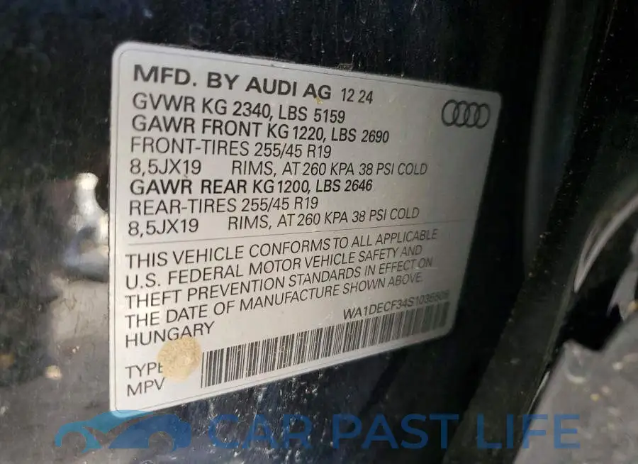WA1DECF34S1035508# 12
