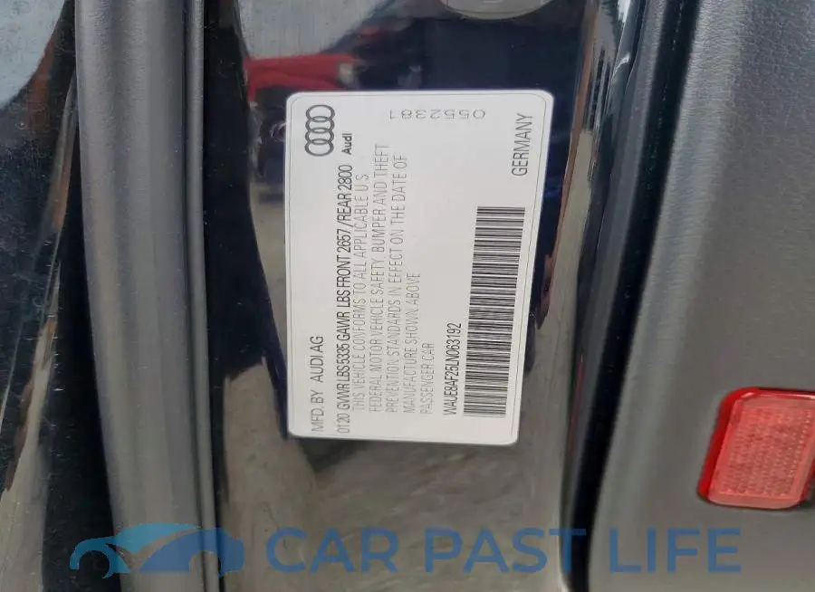 WAUE8AF25LN063192# 12