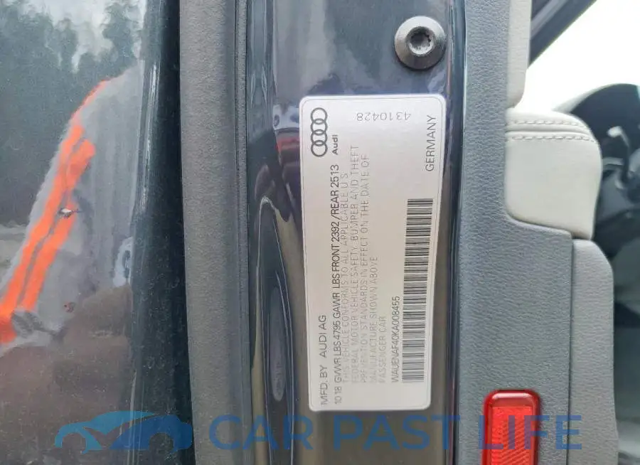 WAUENAF40KA008455# 13