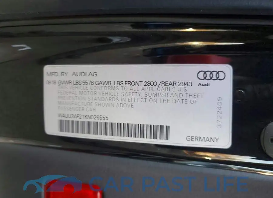 WAUU2AF21KN026555# 12