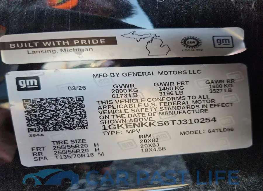 1GKENKKS6TJ310254# 13