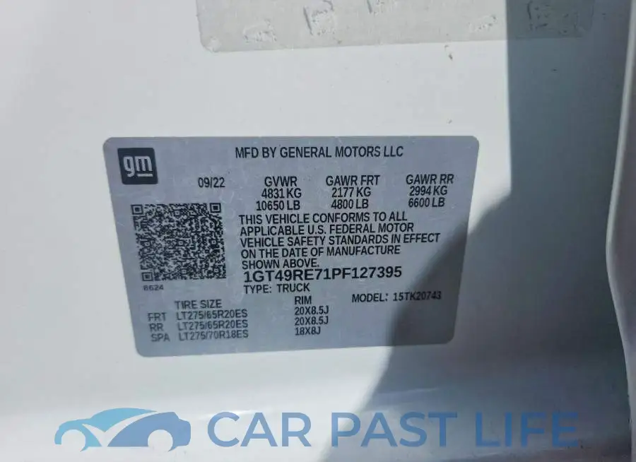 1GT49RE71PF127395# 12