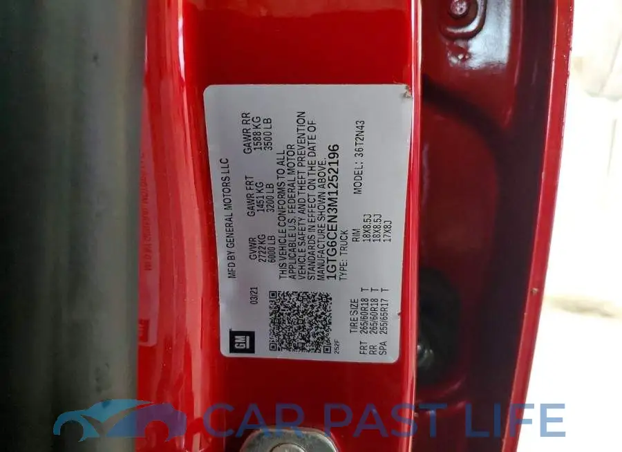 1GTG6CEN3M1252196# 12
