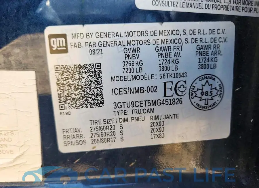 3GTU9CET5MG451826# 12