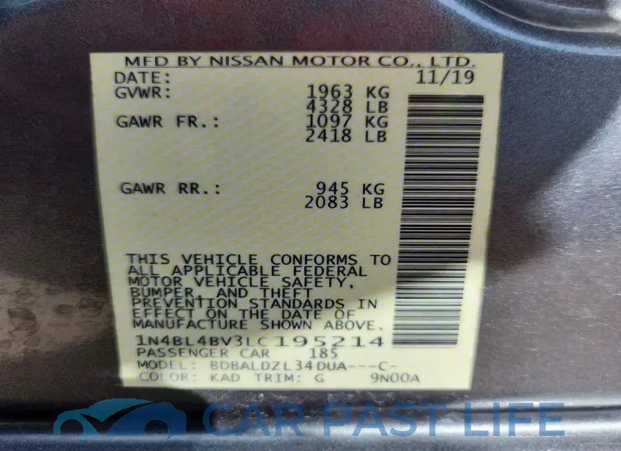 1N4BL4BV3LC195214# 12