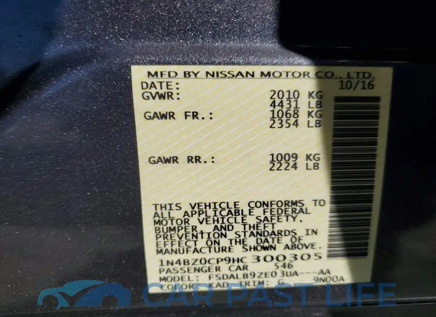 1N4BZ0CP9HC300305# 12