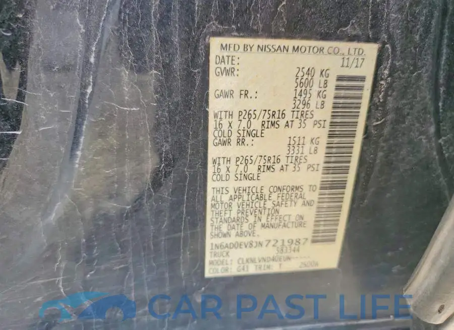 1N6AD0EV8JN721987# 12