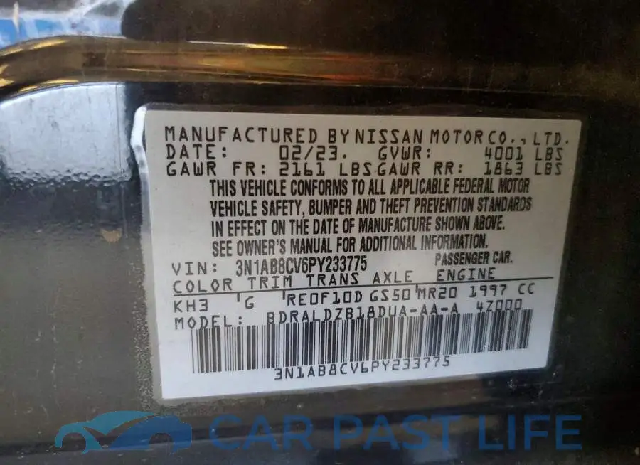 3N1AB8CV6PY233775# 13