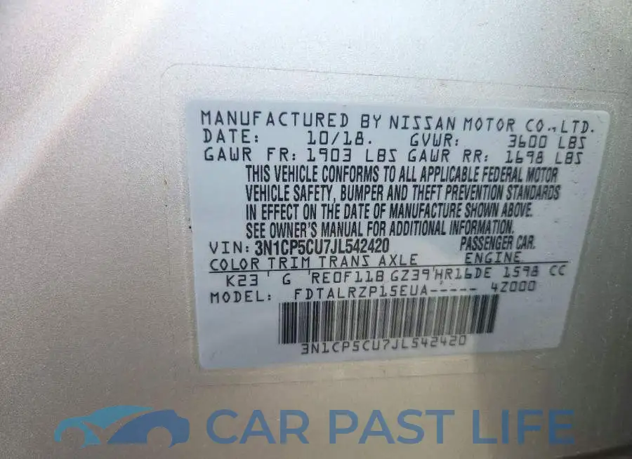 3N1CP5CU7JL542420# 14