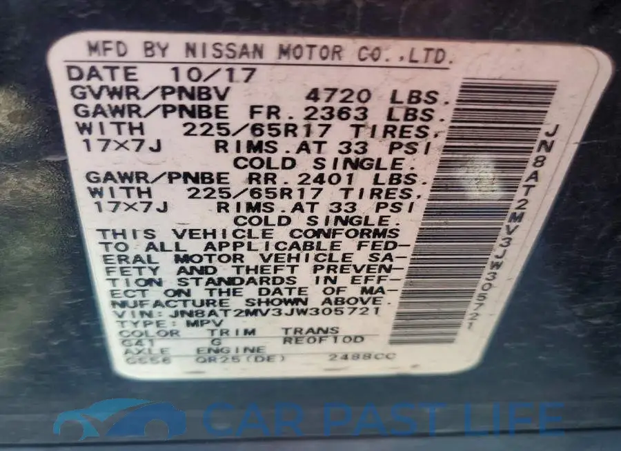 JN8AT2MV3JW305721# 14