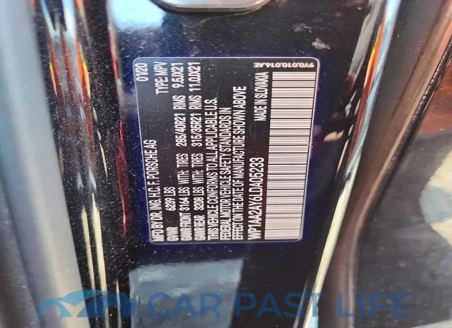 WP1AA2AY6LDA05233# 13