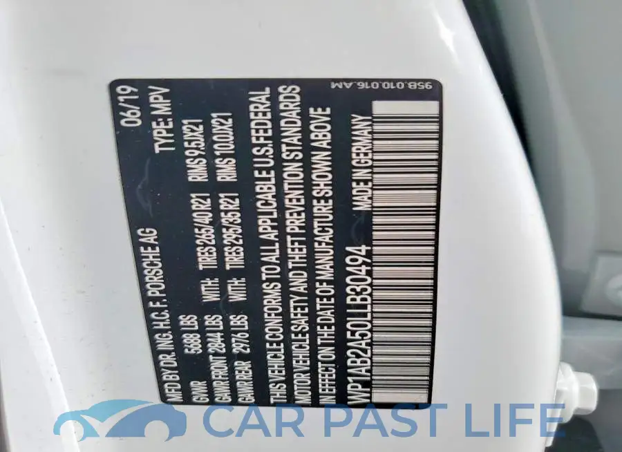 WP1AB2A50LLB30494# 13