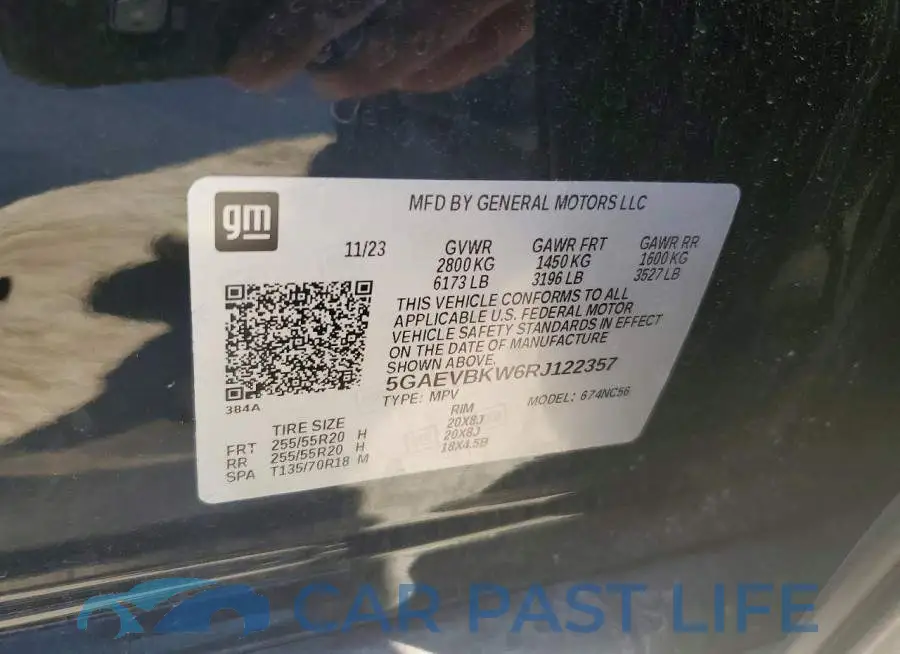 5GAEVBKW6RJ122357# 12