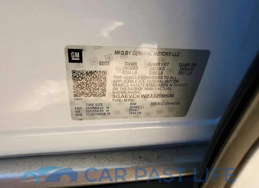 5GAEVCKW2JJ209506# 13