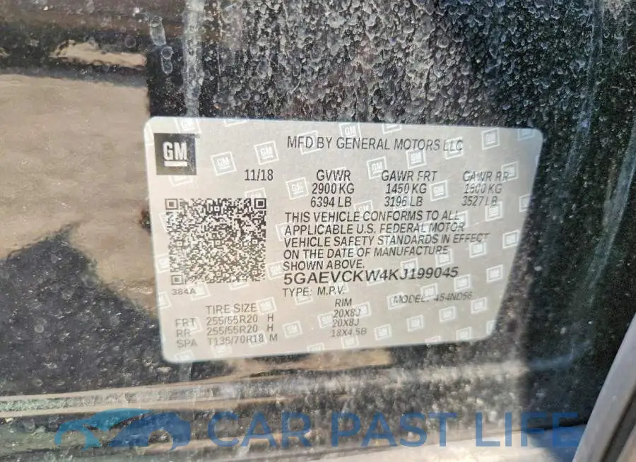 5GAEVCKW4KJ199045# 14