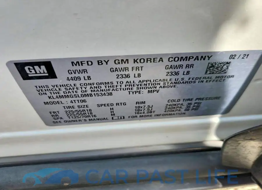 KL4MMGSL0MB153438# 13