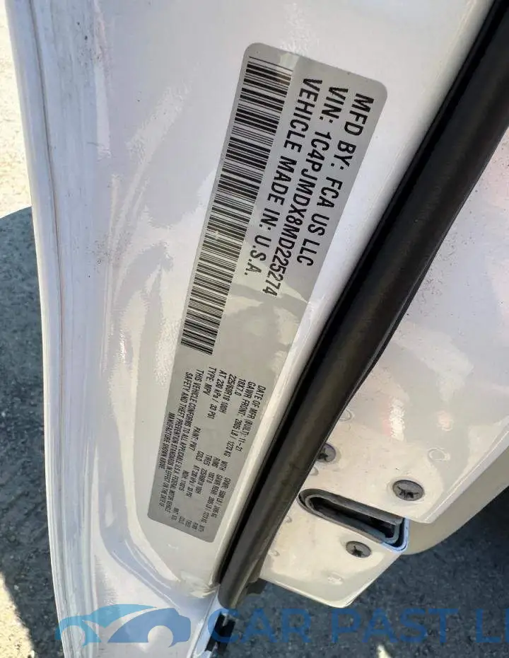 1C4PJMDX8MD225274# 10