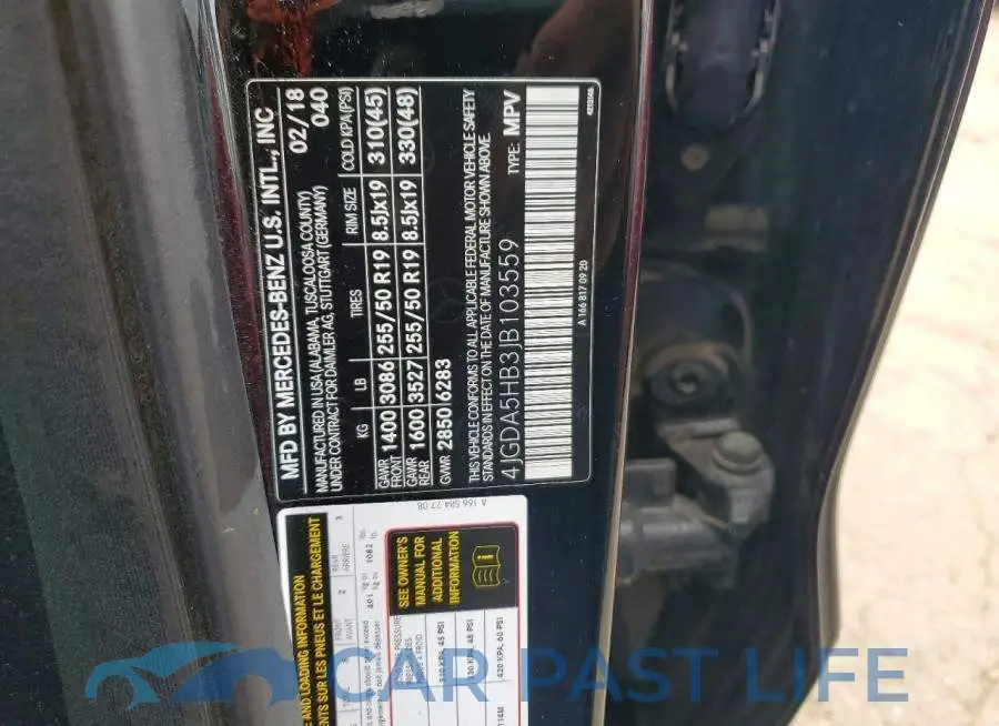 4JGDA5HB3JB103559# 13