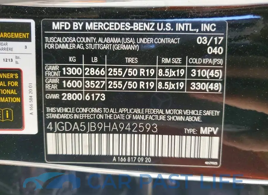 4JGDA5JB9HA942593# 13