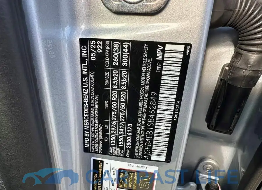 4JGFB4EB1SB462849# 10