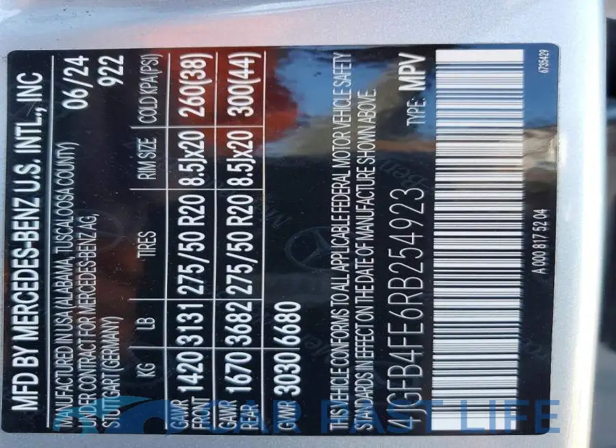 4JGFB4FE6RB254923# 13