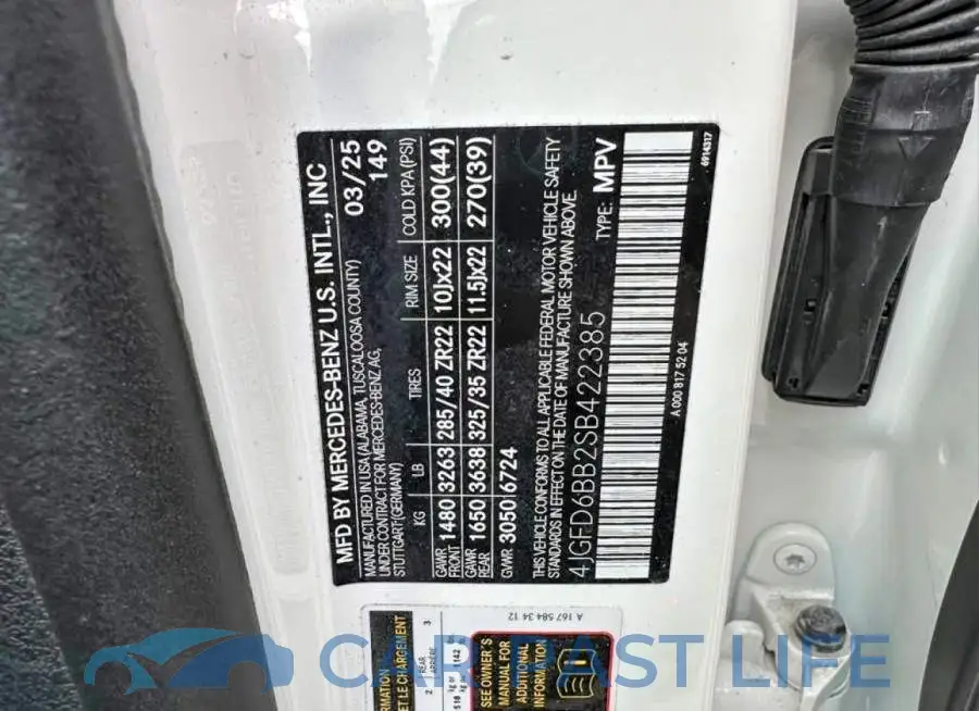 4JGFD6BB2SB422385# 10