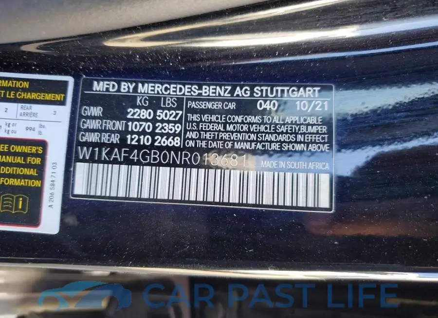 W1KAF4GB0NR013681# 13