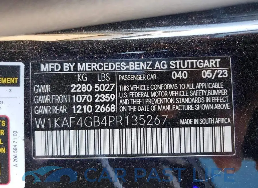 W1KAF4GB4PR135267# 12