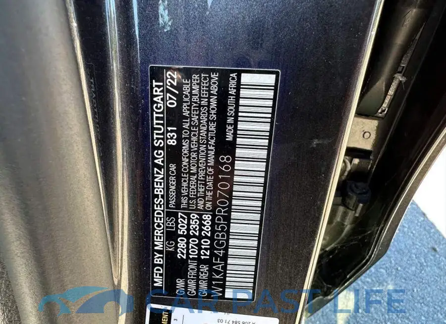 W1KAF4GB5PR070168# 10