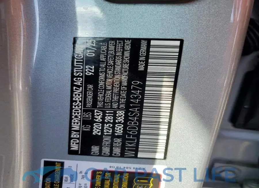 W1KLF6DB4SA143479# 12