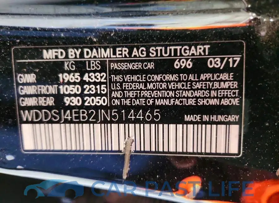 WDDSJ4EB2JN514465# 12