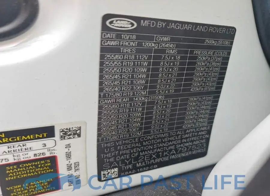 SALYL2EX1KA797523# 13