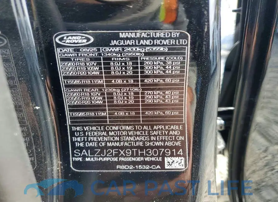 SALZJ2FX9TH307914# 14