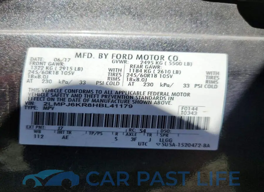 2LMPJ6KR8HBL41179# 14