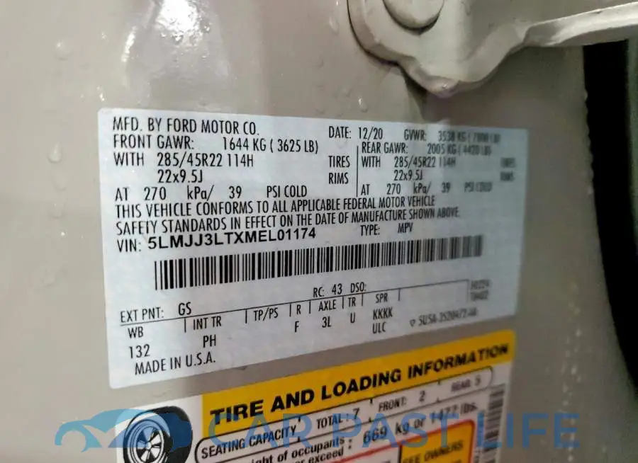 5LMJJ3LTXMEL01174# 12