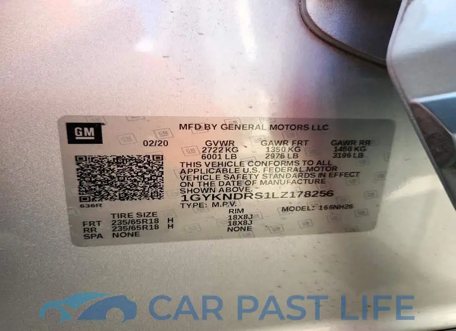 1GYKNDRS1LZ178256# 13
