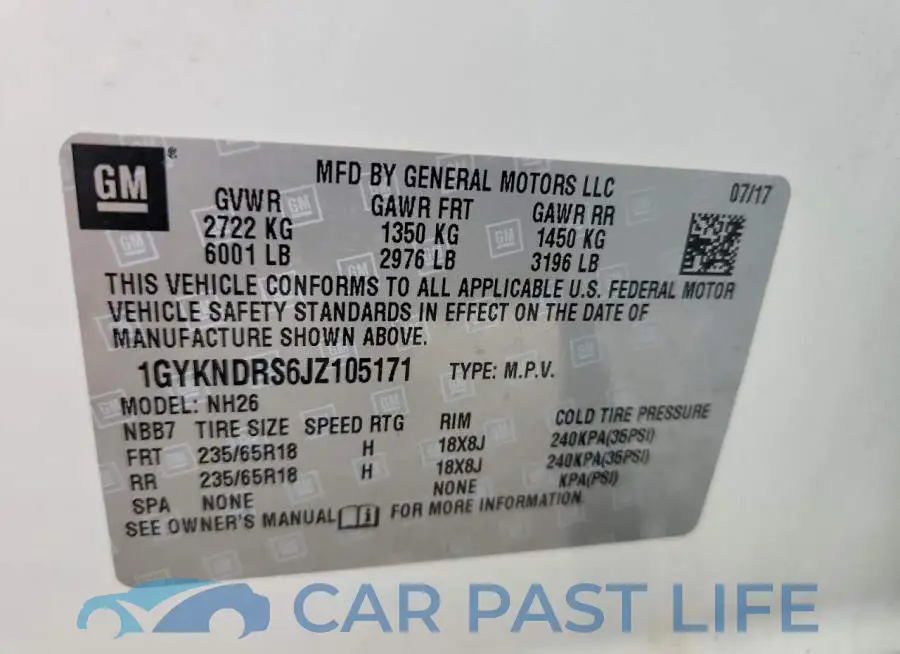 1GYKNDRS6JZ105171# 14