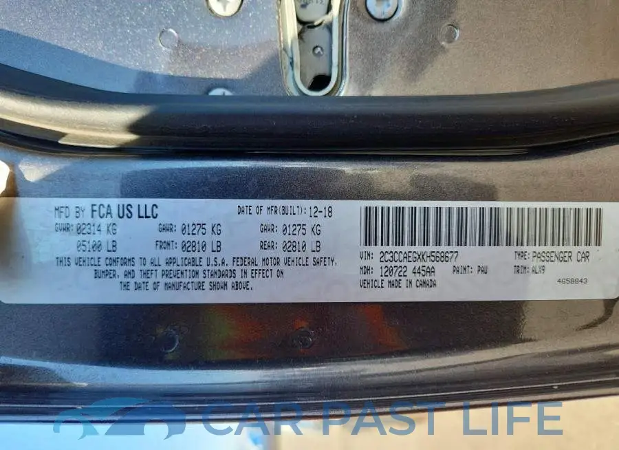 2C3CCAEGXKH568677# 12