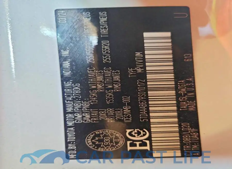 5TDAAAB67RS010172# 12