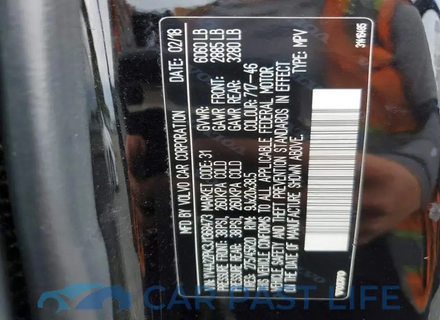 YV4A22PK3J1368473# 13