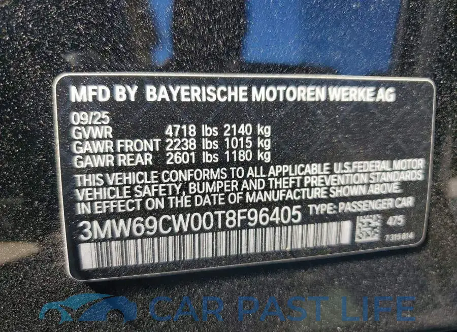 3MW69CW00T8F96405# 12