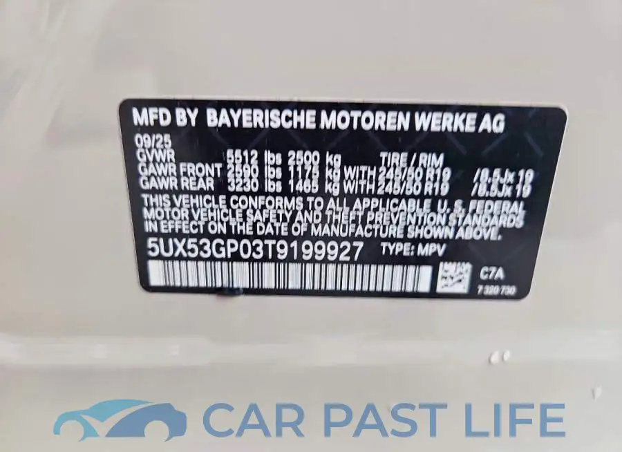 5UX53GP03T9199927# 13