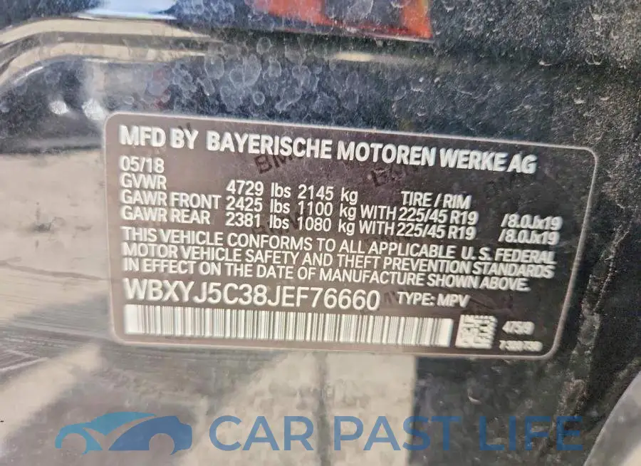WBXYJ5C38JEF76660# 14