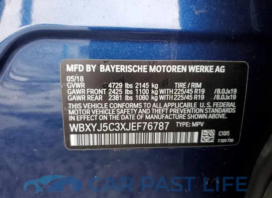 WBXYJ5C3XJEF76787# 12