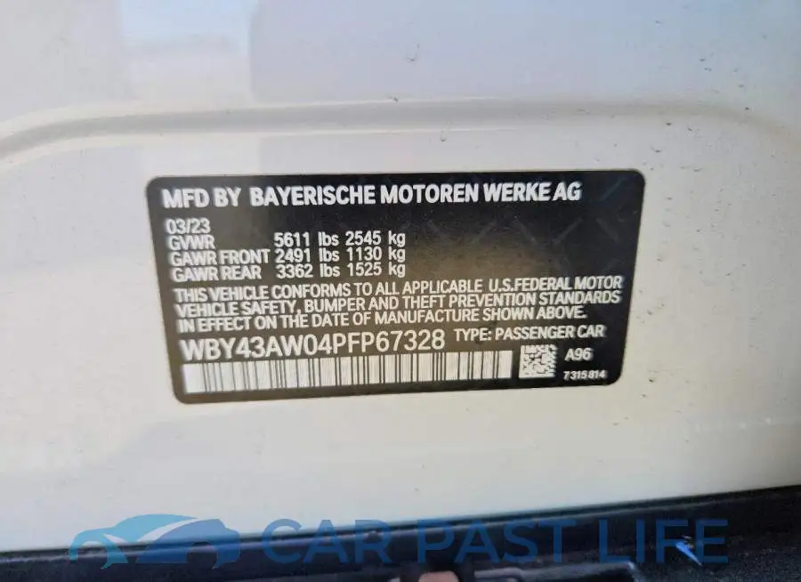 WBY43AW04PFP67328# 12