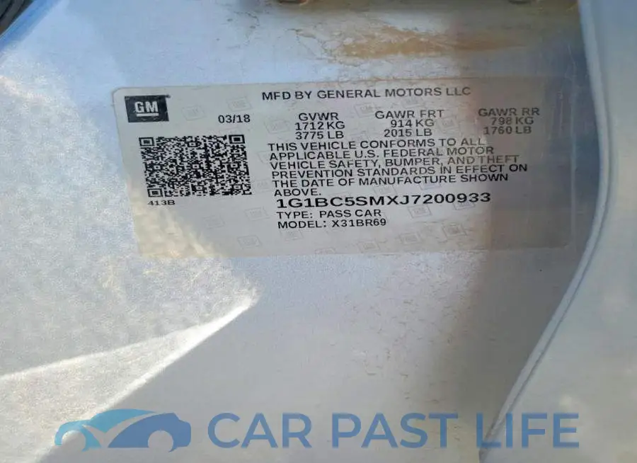 1G1BC5SMXJ7200933# 12