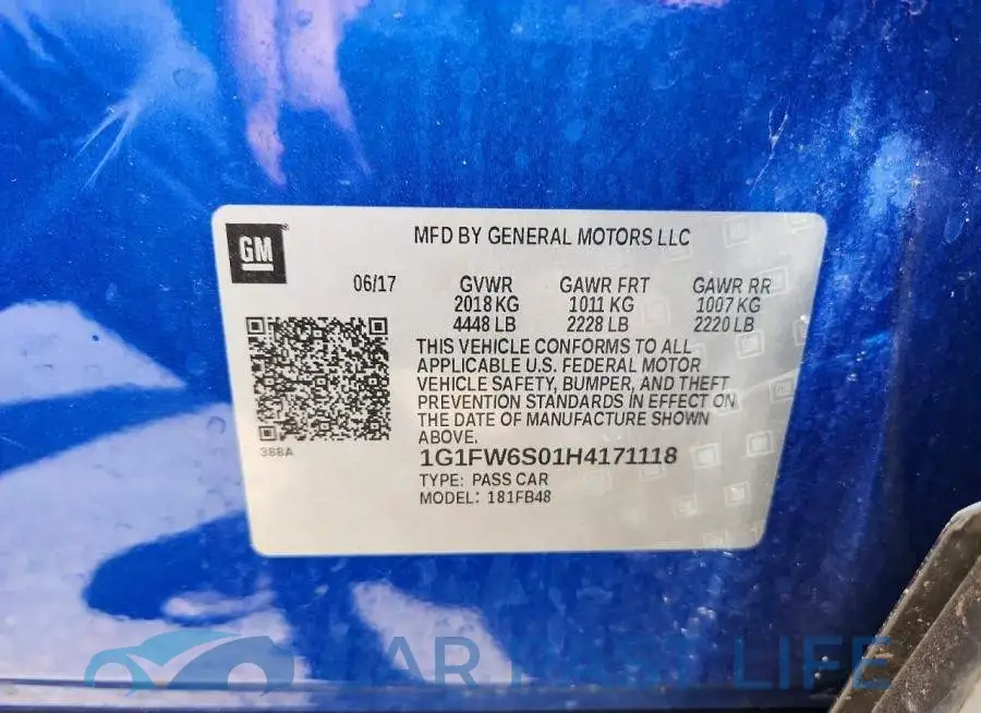 1G1FW6S01H4171118# 12